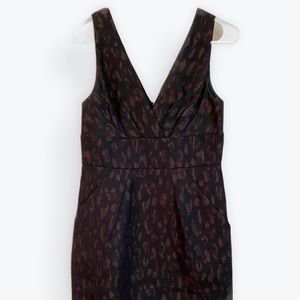 BCBG Women's black animal print cocktail dress SZ 6